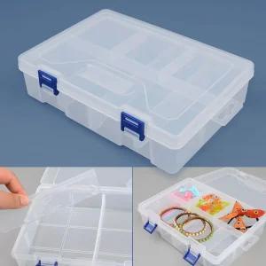 2단 8칸 투명 수납 박스 비즈 악세서리 정리/멀티 악세사리 보관함 케이스 다용도 정리함 미니 수납함
