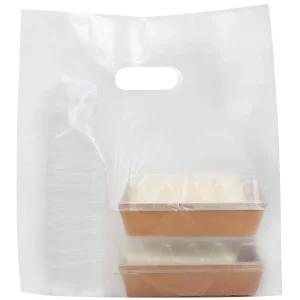 코멧 다용도 무지 HDPE 비닐 쇼핑백 중형 반투명 100개