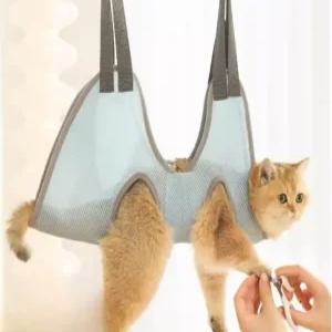 행잉목욕고양이 보자기 애완 해먹 발톱 하네스 깎기