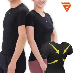 NEW 테이핑테크 바른자세 테이핑웨어 1장 기능성 스포츠 티셔츠 자세교정