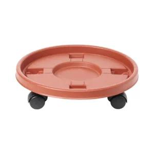 원형 이동식 받침대 (40cm 브라운) DK24/받침 바퀴 원형 바퀴달린화분받침대 대형화분받침대