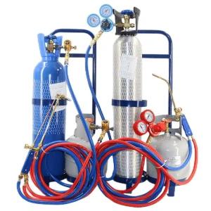 에어컨 용접기 동관 휴대용 토치 냉장고 산소 절단기 용접세트-2L알루미늄병(양면용접및절단)