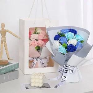 예쁜비누꽃다발/팔순 장미 비누카네이션 결혼기념일 인테리어꽃 감동선물 생화같은조화 향기비누