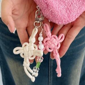 전통 동심결 매듭 비즈 키링 만들기 키트 DIY 공예 실 끈 세트 12종 가방 백참 외국인 선물 한국 기념품