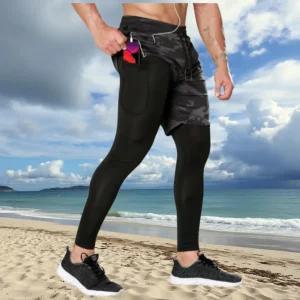 남성레깅스 일체형 긴바지 운동레깅스 헬스 요가 트레이닝 스포츠웨어 2컬러 4사이즈