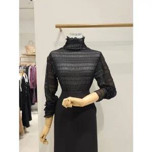 [갤러리아] [SI]시스루 프릴넥 주름 티셔츠(SHL2381XIII)