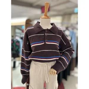 [레코브](타임스퀘어점패션관)카라단추 스트라이프 니트(LC31EYKN541X)