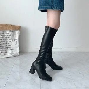 힐 로우힐 워커부츠 가을신상 여성구두 여성화 부티-WFFN4VY