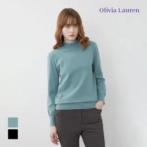 [올리비아로렌] 넥 레이스 니트탑_VOCBL3W9446