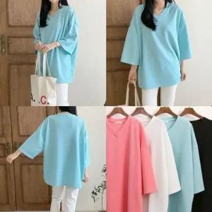 G603H210 리버풀겹브이넥7부티 빅사이즈 오버핏 IL