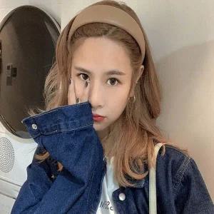 [콩심팥심]패션 여성 레더 도톰 포인트 머리띠 코디 데일리