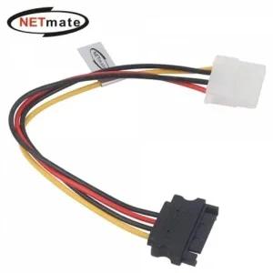 강원전자 넷메이트 SATA 파워 15핀/IDE 4핀 전원 케이블 0.2m NM-SAT04