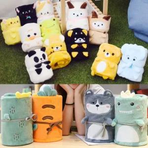 캐릭터담요 극세사 무릎담요 학교 애니멀담요 opp포장