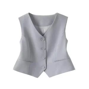 여성 정장 조끼 오피스룩 심플 베스트 봄 코디 편한