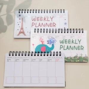 들고다니기 좋은 초미니 휴대용 위클리 플래너 A5 연습장 공부 무지 계획