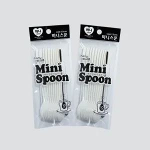 (15cm 10P) 하니 일회용 미니 스푼/아이스크림/세트/수저/숟가락/디저트/업소용/캠핑/도시락/휴대용/1회용
