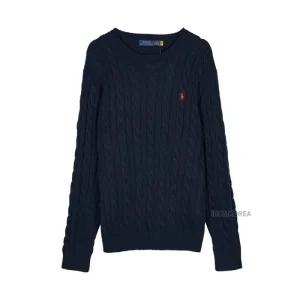 [라벨루쏘]  FW25 남성 포니 자수 케이블 니트 710775885 001