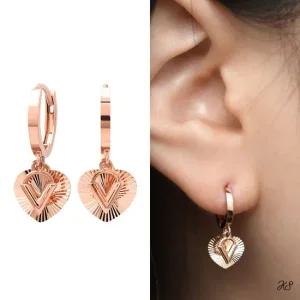 골드 귀걸이 드롭 심플한 14K 금 꽃 컷팅 리본귀걸이 진주귀걸이 큐빅귀걸이