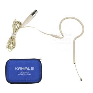 무선마이크용 카날스 XLR 미니 3핀 살색 얇은 이어셋마이크 BKH-30 이어마이크 연극용