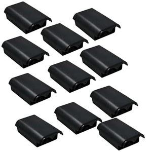 Xbox 360 무선 커버 배터리 팩 쉘 호환되는 교체용 컨트롤러(블랙)와 부품 컨트롤러 10팩 수리