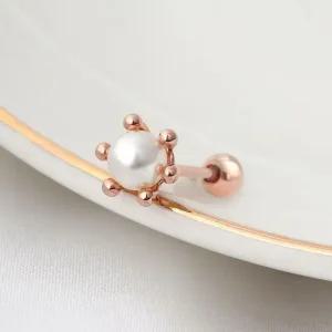 14K 골드필드 핀 진주 볼 꽃 피어싱 골드필드피어싱 로즈골드피어싱 귀걸이피어싱