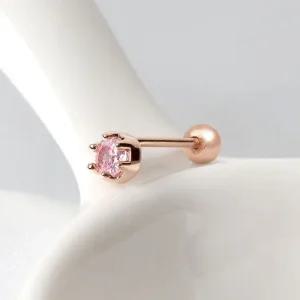 14K 골드필드 핀 핑크 큐빅 베이직 피어싱 골드필드피어싱 로즈골드피어싱 귀걸이피어싱