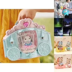 실바니안 패밀리 눈꽃토끼소녀의 반짝이는 드레스룸 인형 피규어 장난감