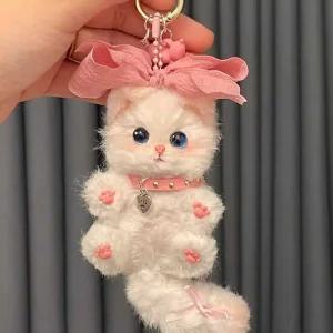 고양이 모루 인형 재료 DIY 나만의 키링 완제품 키체인 키홀더