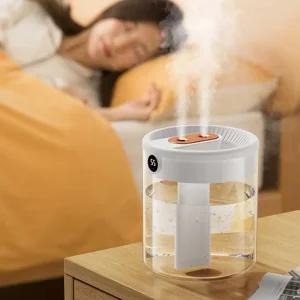 2L 대용량 듀얼가습기 듀얼분사 나노미스트 무드등 습도표시