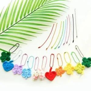 볼체인 군번줄 컬러 기본형 알루미늄 체인 선택 가능 군번줄 키링부자재 키체인