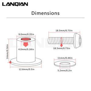 10PCS 페어링 윈드 스크린 나사 볼트 키트 가와사키 닌자 250 300 H2R ZX6R ER6N 용 앞 유리 장착 너트
