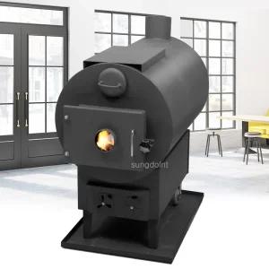 국산 화목난로 중형 No.110 (20py) 화력조절 댐퍼 내열유리장착 난방기 히터