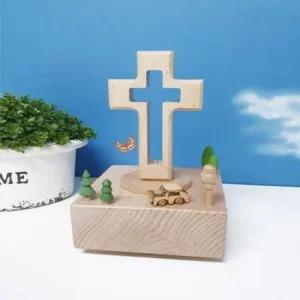 ksr 십자가 우드 오르골 오르골선물 크리스마스선물 기념일선물 여자친구선물