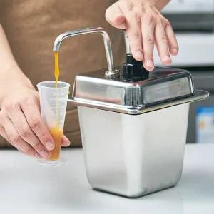 소스 디스펜서 식당 카페 용기 연유 스텐 시럽 펌프 소스펌프 양념통