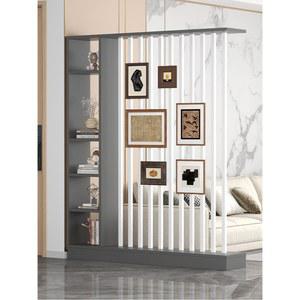 가벽 파티션 공간분리 장식장 주방 인테리어 120cm 현관 칸막이 가림막 화이트 선반 거실 수납장