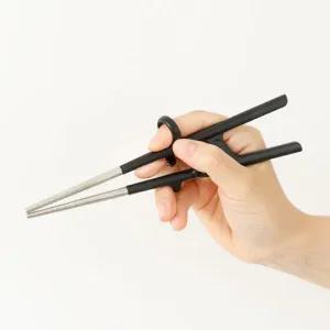 에디슨 성인용 스텐젓가락(블랙) 3개