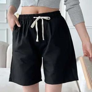 여자 밴딩 4부 마 반바지 여름 캐주얼 베이직 편한