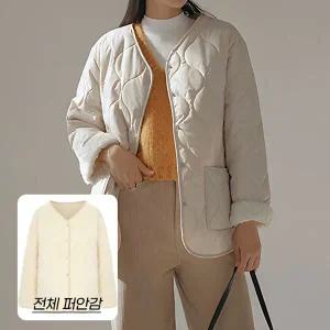 [샐리] 넥리스퍼안감퀼팅패딩_I5D-CPD013