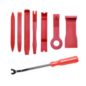 MOXRUQ 8 PCS 자동 트림 제거 도구 세트, 스크래치 방지 PP 플라스틱 프라이 도구, 이지 카 패널 및 오디오 대시보드 도어 클립 패스너 제거 도구 키트, 대부분의 자동차 SUV를 위한 유니버설 인테리어 트림 도구(빨