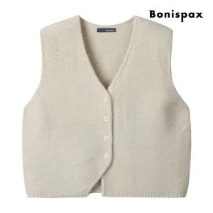 [보니스팍스](대구신세계)헤어리 V넥 니트 베스트 (XPAVT004M0)
