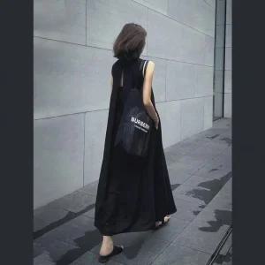 [피커]할로우백 민소매 여름코디 롱원피스