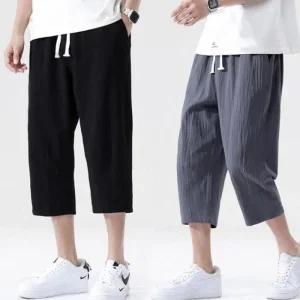 [피커]남자 밴딩 린넨 9부반바지 7부