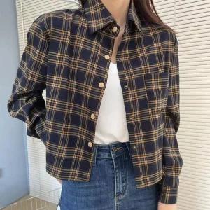 [피커]데일리 멋진 루즈핏 크롭 셔츠 IT