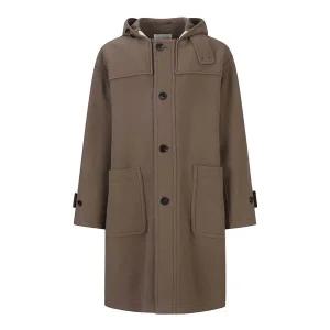 갤러리아 지이크 STEIN GARTEN 베이지 버튼 후드 롱 코트 PFHAX7904