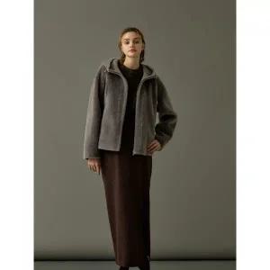 24FW 호주산 양모 100% 후드 코트 827128