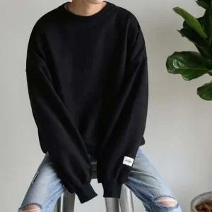 초깔끔 오퍼핏 루즈핏 안감 기모 무지 데일리 맨투맨