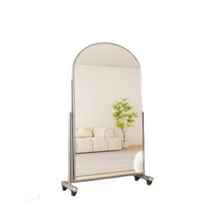 이동식 스텐 전신거울 프레임 전신 각도조절 바퀴달린 실버