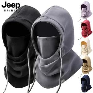 2장세트 원플러스원 JEEP SPIRIT 남녀공용 겨울 방한 방풍 후드 모자 목도리 마스크 귀마개 올인원 스키 보드 외출 오토바이 라이더 남성 여성 CA0797