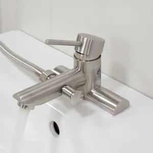 무광 4인치 샤워겸용 세면수전 투홀 세면대 세면기 욕실 화장실 샤워기 수도꼭지