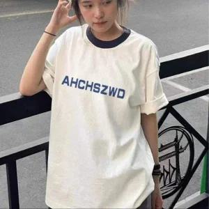 반팔티 우먼즈 데일리 링거 오버핏 클래식